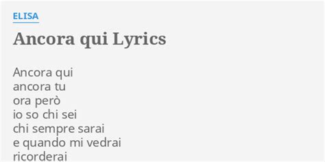 ancora qui lyrics english.